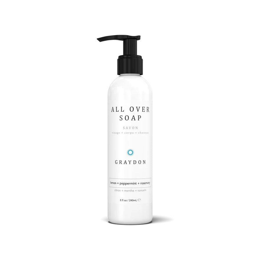 GRAYDON All Over Soap - multipurpose vegan body wash for face, body, and hair