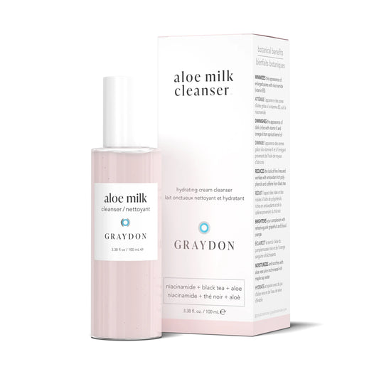 GRAYDON Aloe Milk Cleanser - gentle hydrating cream cleanser for sensitive skin with niacinamide