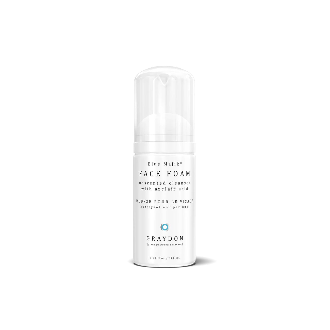 GRAYDON Face Foam - fragrance-free foaming cleanser with BHA, bamboo extract, and azelaic acid for combination and sensitive skin