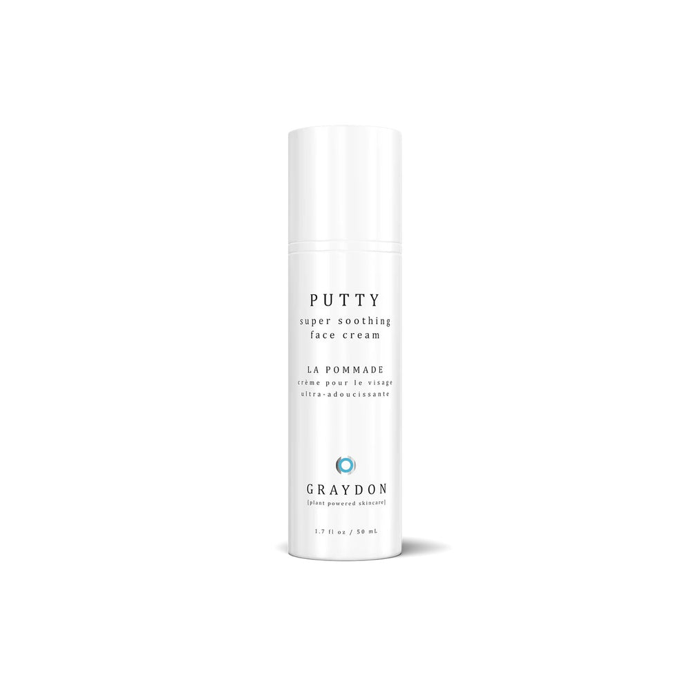 Graydon Skincare The Putty soothing moisturizer for dry skin with nourishing superfood ingredients like colloidal oatmeal, turmeric, and carrot seed oil.