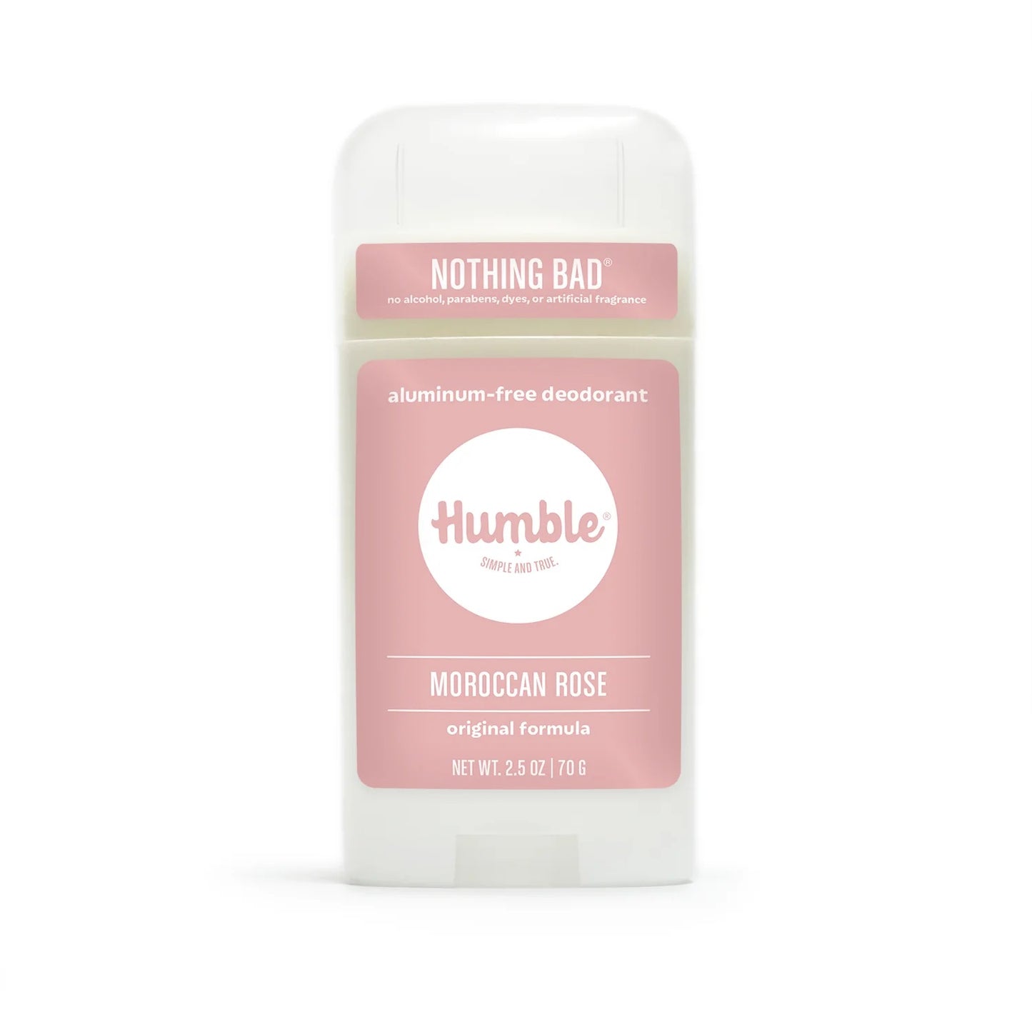 Plastic-Free Humble Moroccan Rose Deodorant - Long-lasting aluminum-free deodorant with four essential ingredients and botanically-based fragrance full size