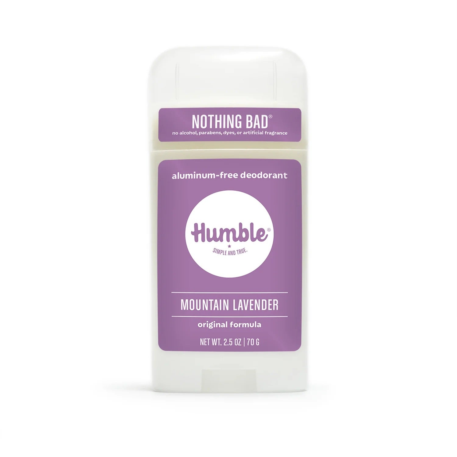 Plastic-Free Humble Mountain Lavender Deodorant - Long-lasting aluminum-free deodorant with four simple ingredients and botanically-based lavender fragrance full size