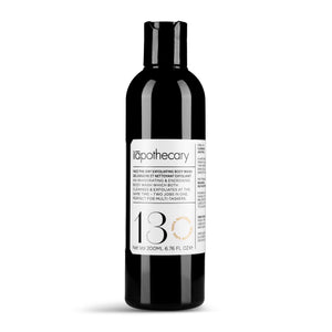 ILAPOTHECARY Face-The-Day Exfoliating Body Wash with Lavender, Perlite, and Petitgrain for exfoliating, cleansing, and invigorating skin.