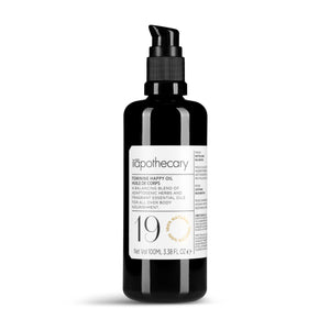 ILAPOTHECARY Feminine Happy Body Oil with maca, sandalwood, jasmine, and rose for a soothing, aromatic experience.