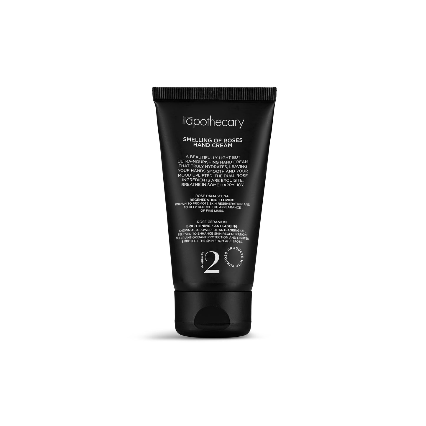 ILAPOTHECARY Smelling Of Roses Hand Cream with hyaluronic acid, rose damascena, and apricot oil, deeply hydrating and rejuvenating skin.