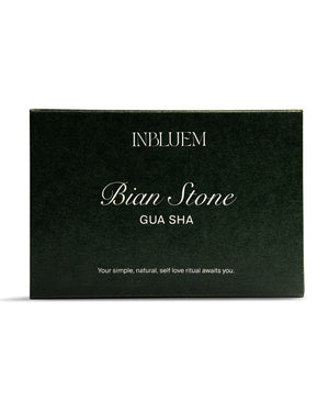 INBLUEM Bian Stone Gua Sha product packaging on a white background