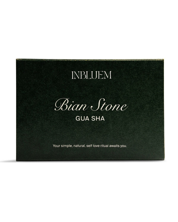 INBLUEM Bian Stone Gua Sha product packaging on a white background
