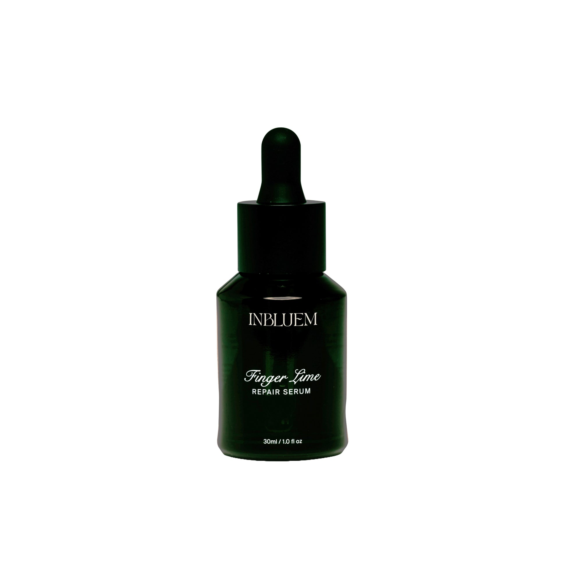 Inbluem Finger Lime Repair Serum bottle on a white background