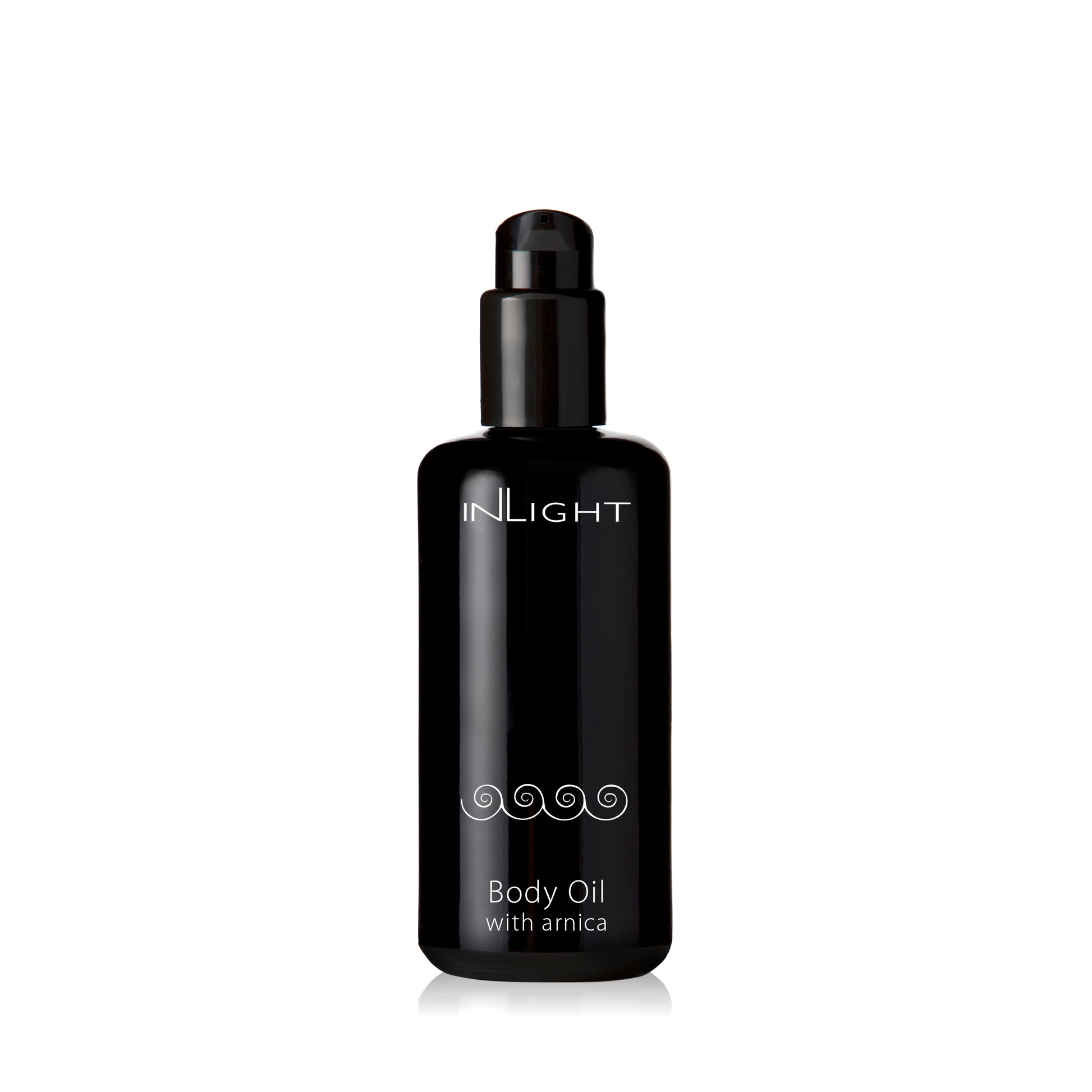 Inlight Beauty Body Oil with Arnica – A nourishing body oil with arnica, apricot kernel oil, and evening primrose oil to hydrate and rejuvenate the skin, leaving a silky, luminous finish. Perfect for post-exercise or sun exposure.