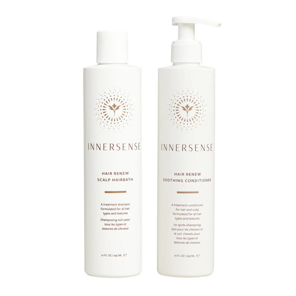 Innersense Hair Renew Scalp Balance Duo with Hairbath and Conditioner for balanced scalp and shiny hair