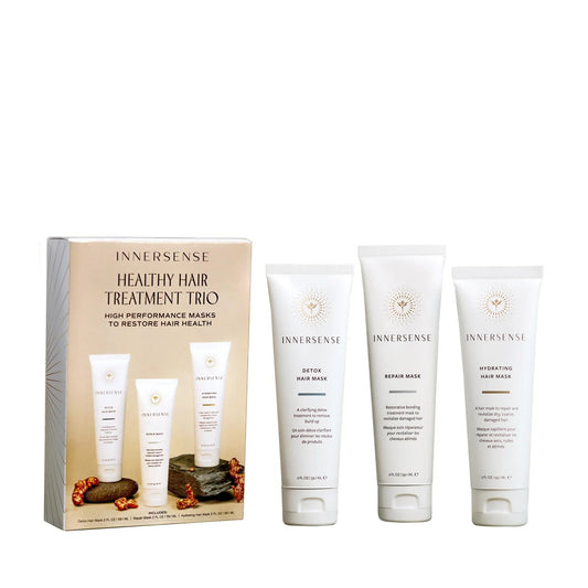 Innersense Healthy Hair Trio featuring Detox Hair Mask, Repair Mask, and Hydrating Hair Mask