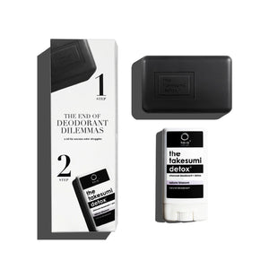  Kaia Naturals Detox Starter Kit: Includes Charcoal Deodorant in Sakura Blossom and Underarm Bar for effective odor protection with activated charcoal.