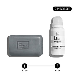  KAIA NATURALS 2-Step Bikini Care System: The Ingrown Bar and Bikini Bright brightening milk for smooth skin and ingrown hair management.