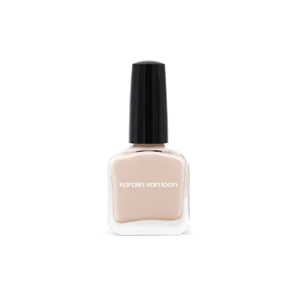 Karolin Van Loon 14 Jardin De Lys – neutral beige nail polish inspired by lilies, vegan, cruelty-free, 12-free, eco-friendly formula with long-lasting glossy finish.
