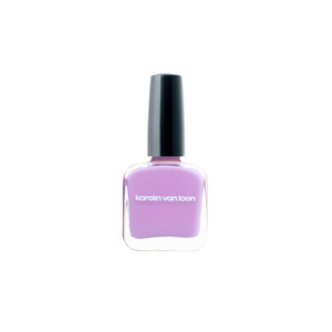 Karolin Van Loon 43 Lavande Léger – soft pink lavender vegan nail polish in elegant glass bottle, eco-friendly 12-free formula, made in Belgium.
