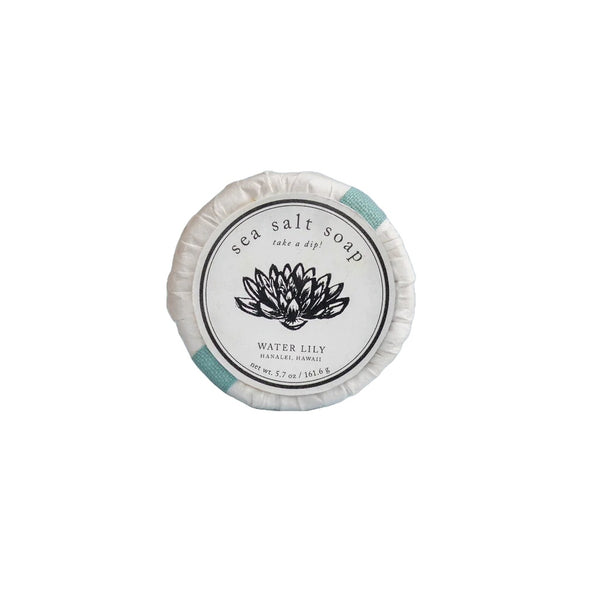Kopa Kauai Sea Salt Soap Waterlily bar with spring-inspired floral packaging.