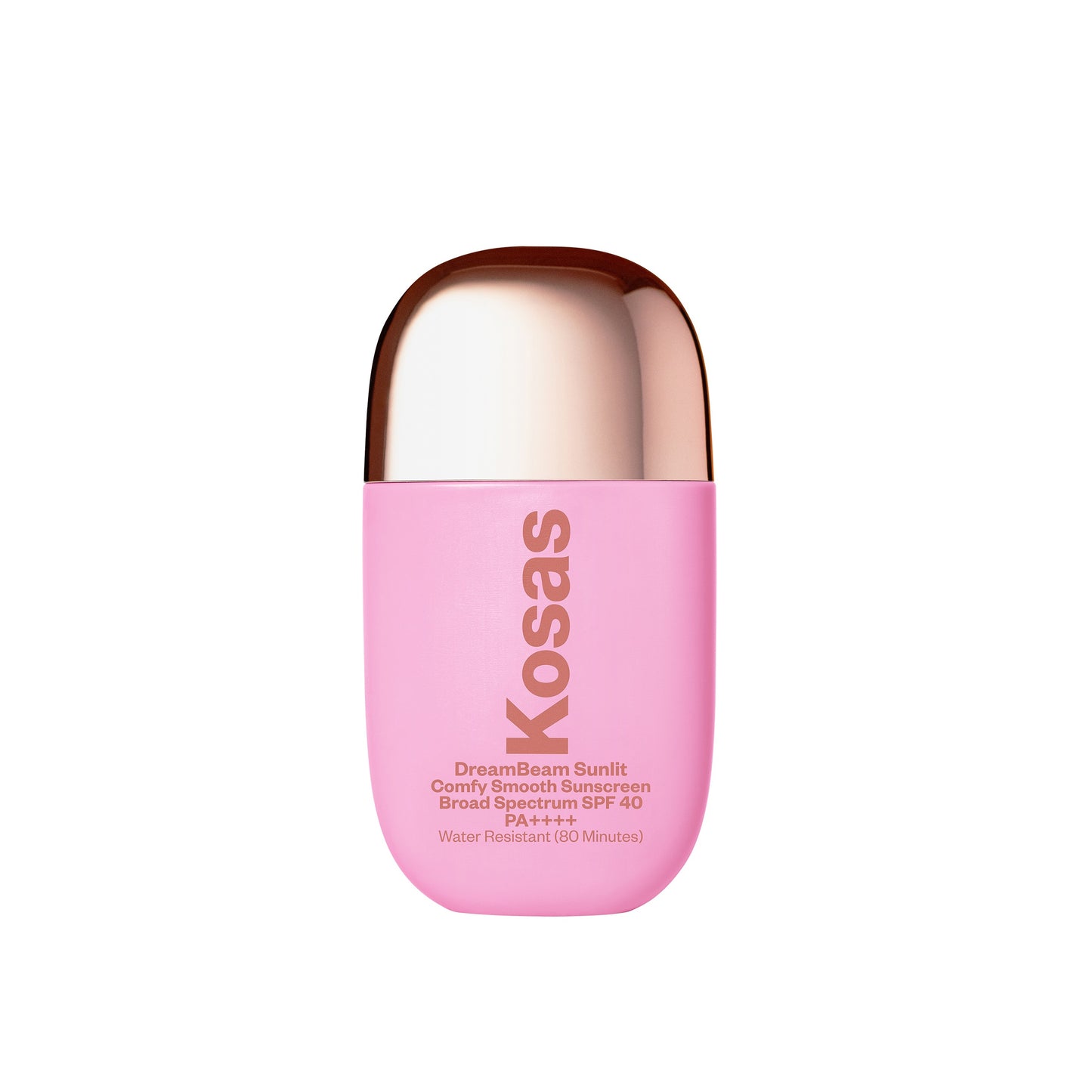 KOSAS DreamBeam SPF 40 PA Sunlit - Clean, silicone-free mineral sunscreen with ceramides and peptides; moisturizes, smooths, brightens, and preps skin for a flawless makeup base