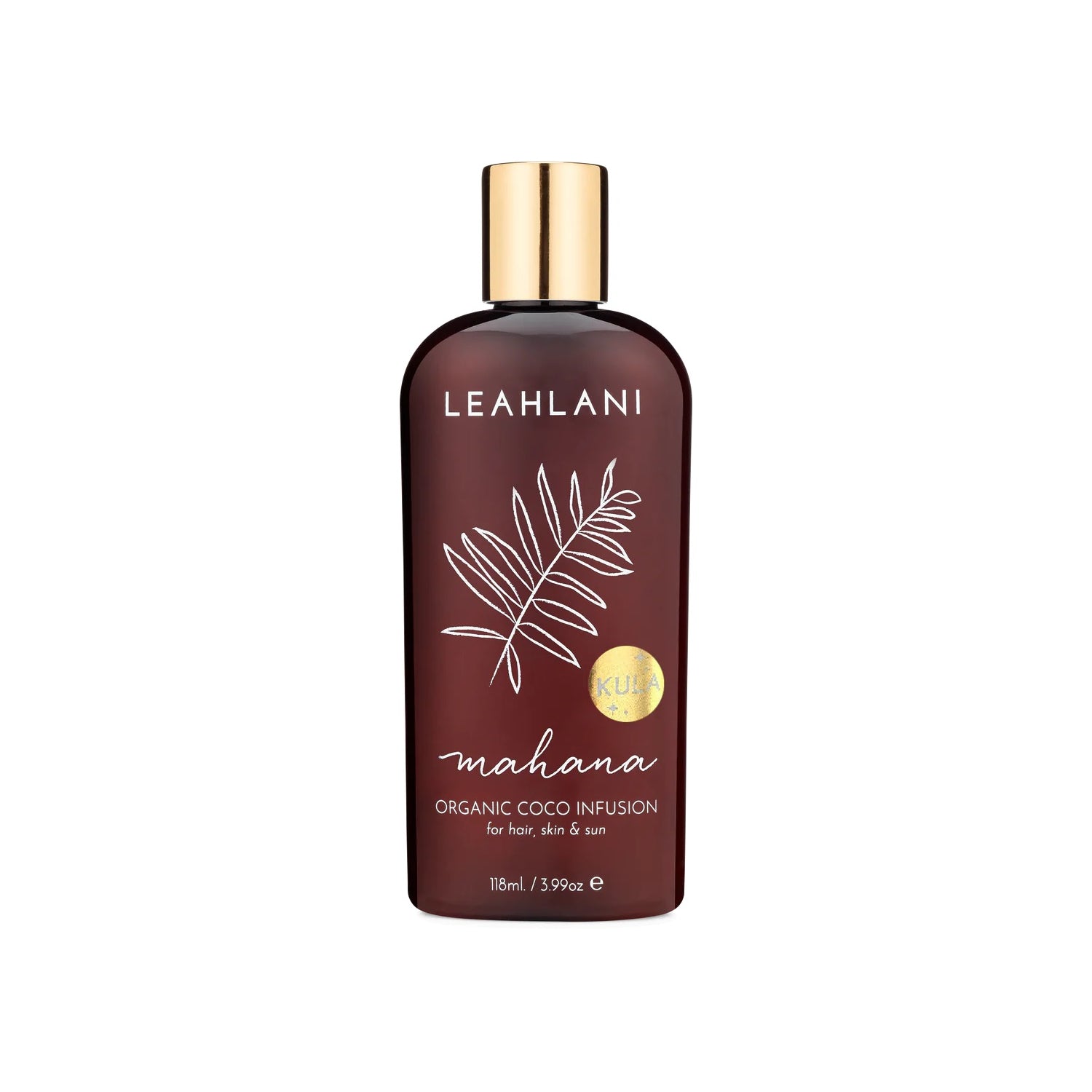 Immerse yourself in tropical luxury with LEAHLANI Mahana Coco Infusion KULA. This multipurpose body oil, scented with vanilla bean and coconut, provides silky, sun-kissed skin and lustrous hair. Lightweight and deeply hydrating, it's ideal for all-day moisture and as a nourishing hair mask in dry seasons.