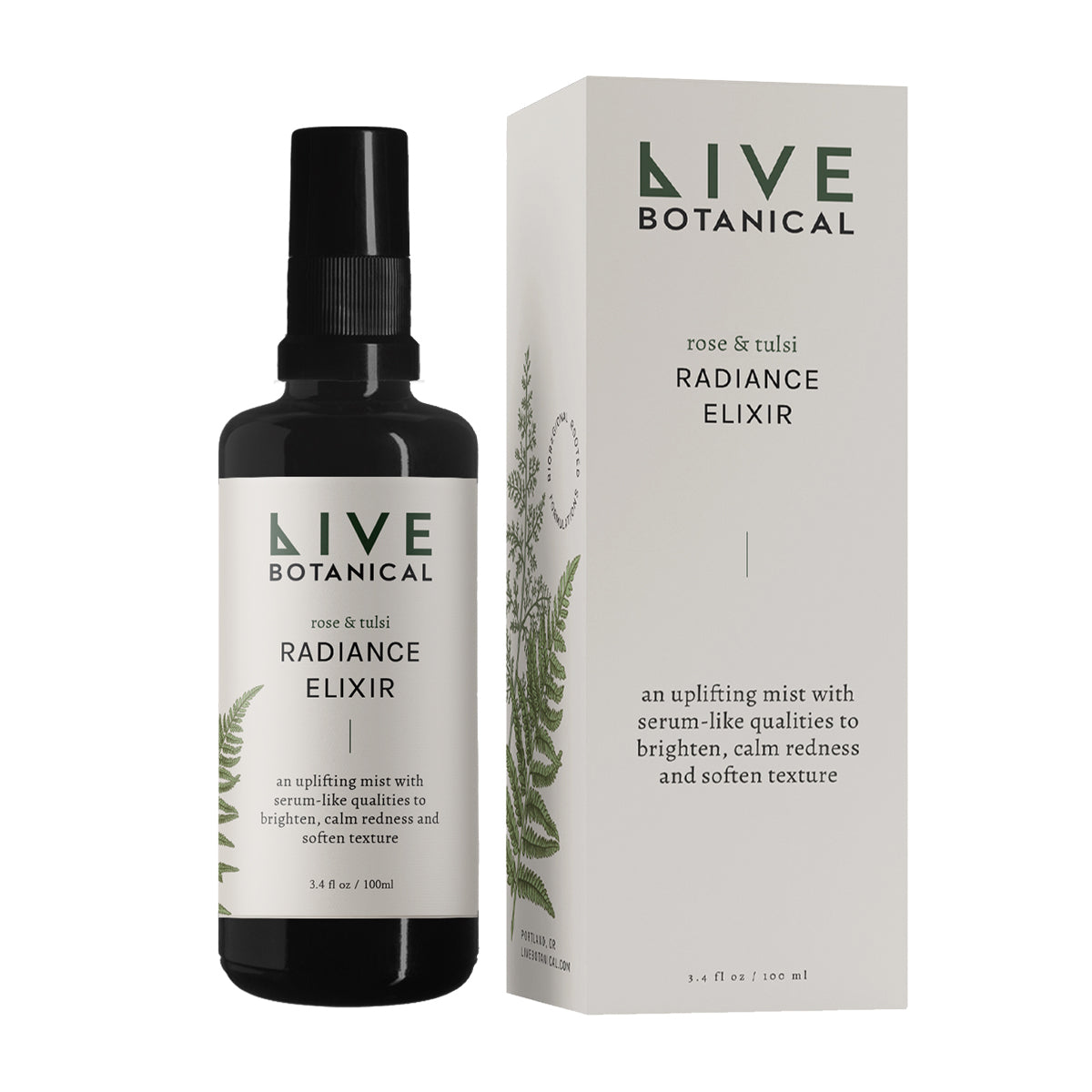 LIVE BOTANICAL Rose & Rama Tulsi Radiance Elixir