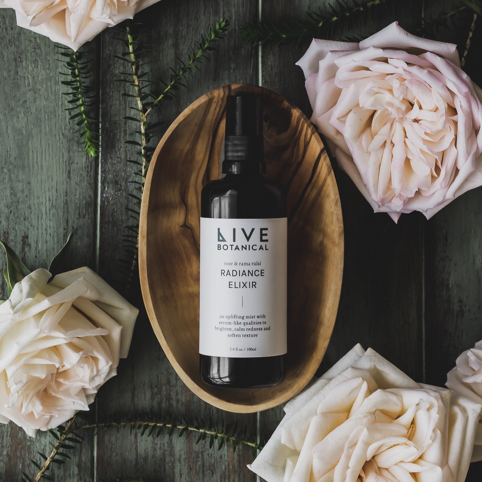 LIVE BOTANICAL Rose & Rama Tulsi Radiance Elixir