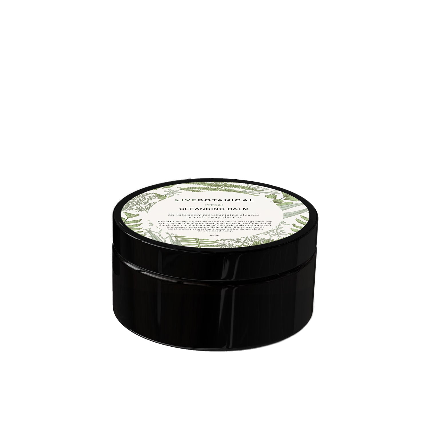 LIVE BOTANICAL Ritual Cleansing Balm - A rich cleansing balm with rose, tonka bean butter, and St. John’s Wort oil for soft, hydrated skin.