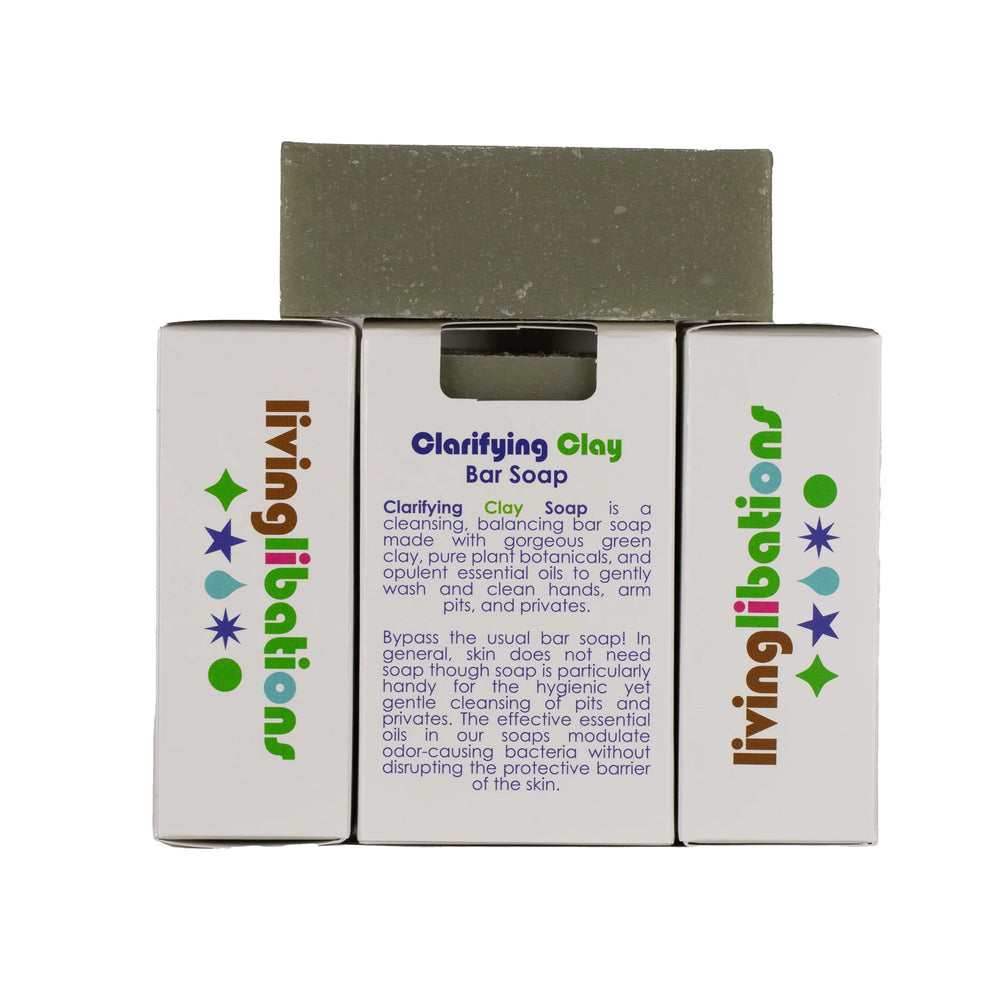 Living Libations Clarifying Clay Soap with French green clay and botanical oils 120g