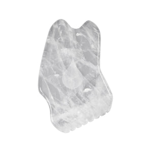 LIVING LIBATIONS Classic Quartz Gua Sha Parceled in a Perfect Puffer Pocket