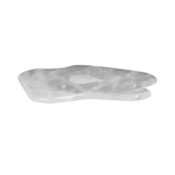 LIVING LIBATIONS Classic Quartz Gua Sha Parceled in a Perfect Puffer Pocket