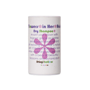 Flowers in Her Hair Dry Shampoo by Living Libations with botanical ingredients. 30ml