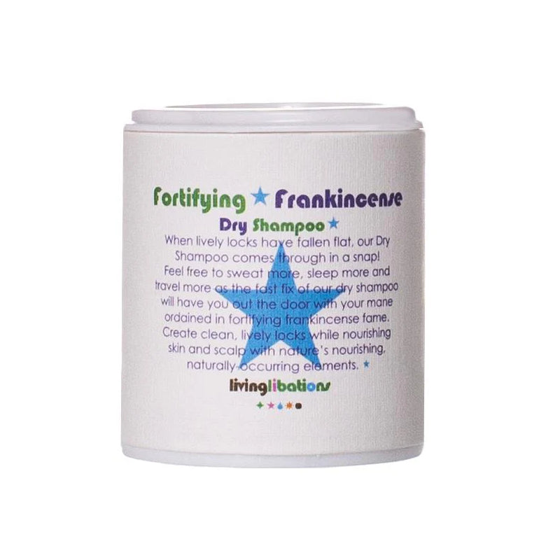 Living Libations Fortifying Frankincense Dry Shampoo with natural powder formula. 30ml