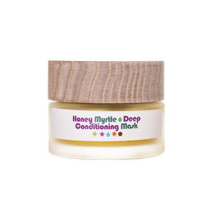 Living Libations Honey Myrtle Deep Conditioning Mask in a jar, designed for dry hair and scalp nourishment. 30ml