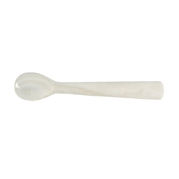 Living Libations Mother of Pearl Spoon Rounded for scooping balms and toothpaste.