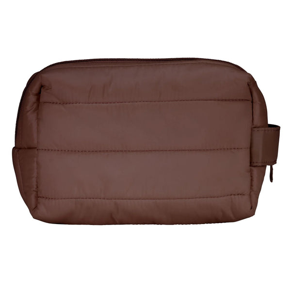 LIVING LIBATIONS Puffer Dopp Bag coffee bean