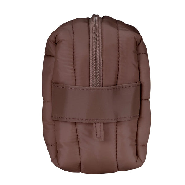 LIVING LIBATIONS Puffer Dopp Bag coffee bean