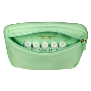 LIVING LIBATIONS Puffer Hip Bag with EMF Shield seafoam green 