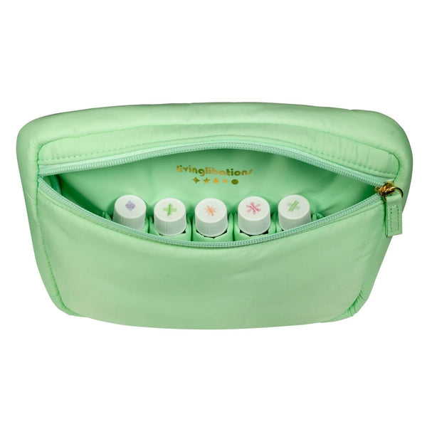 LIVING LIBATIONS Puffer Hip Bag with EMF Shield seafoam green 