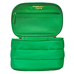 LIVING LIBATIONS Puffer Train Case grass green