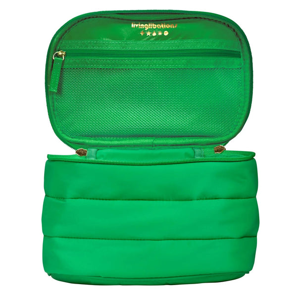 LIVING LIBATIONS Puffer Train Case grass green