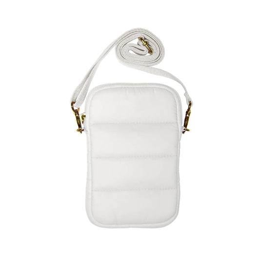 LIVING LIBATIONS Super Sling Puffer Traveller with EMF Shield wisteria white