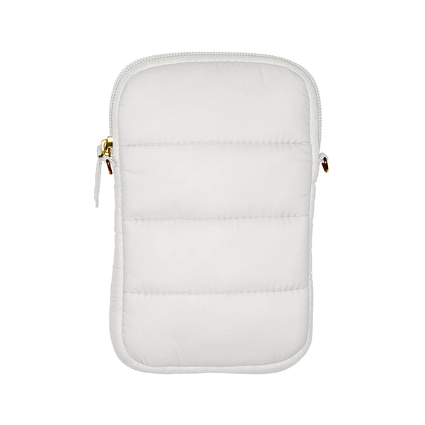 LIVING LIBATIONS Super Sling Puffer Traveller with EMF Shield wisteria white