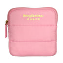 Living Libations Perfect Puffer Pocket in pastel colours for storing essential oils or small accessories. primrose pink