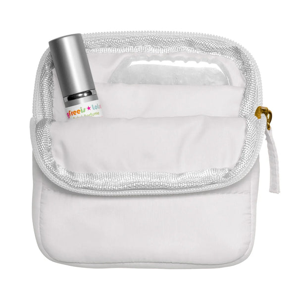 LIVING LIBATIONS The Perfect Puffer Pocket wisteria white