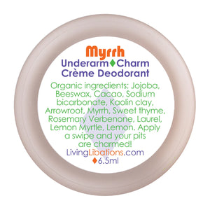 LIVING LIBATIONS Underarm Charm Creme Deodorant Myrrh 6ml