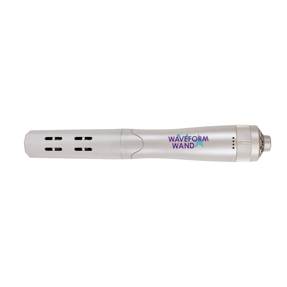 Silver 'Waveform Wand' device on a white background