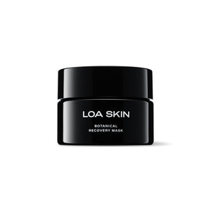LOA SKIN Botanical Recovery Mask in black jar on white background