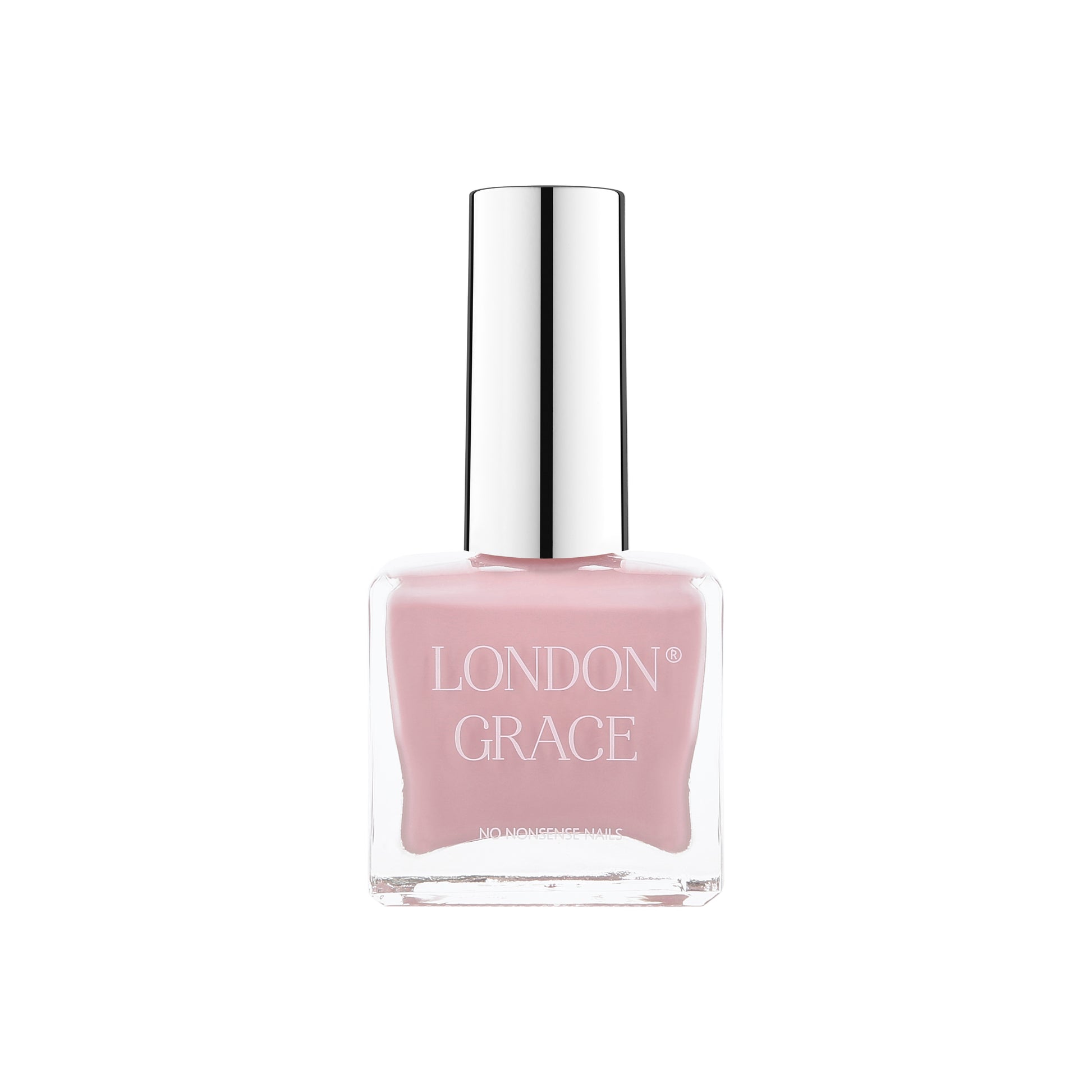 London Grace Blossom Nail Polish in a soft, natural pink shade, offering a delicate, floral-inspired finish with vegan and cruelty-free ingredients.