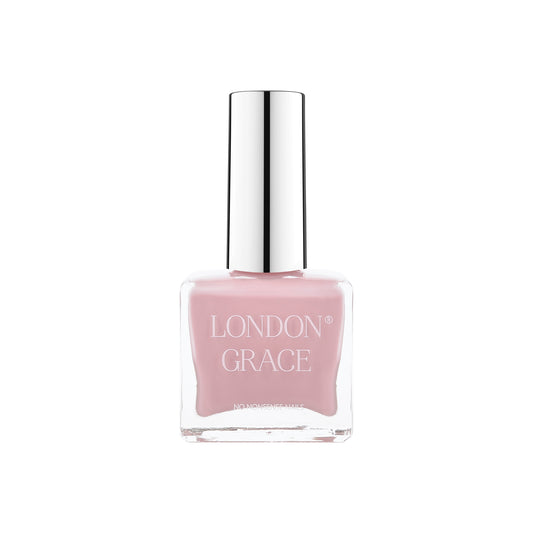 London Grace Blossom Nail Polish in a soft, natural pink shade, offering a delicate, floral-inspired finish with vegan and cruelty-free ingredients.