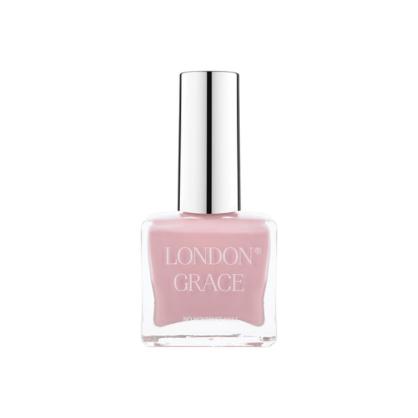 London Grace Blossom Nail Polish in a soft, natural pink shade, offering a delicate, floral-inspired finish with vegan and cruelty-free ingredients.