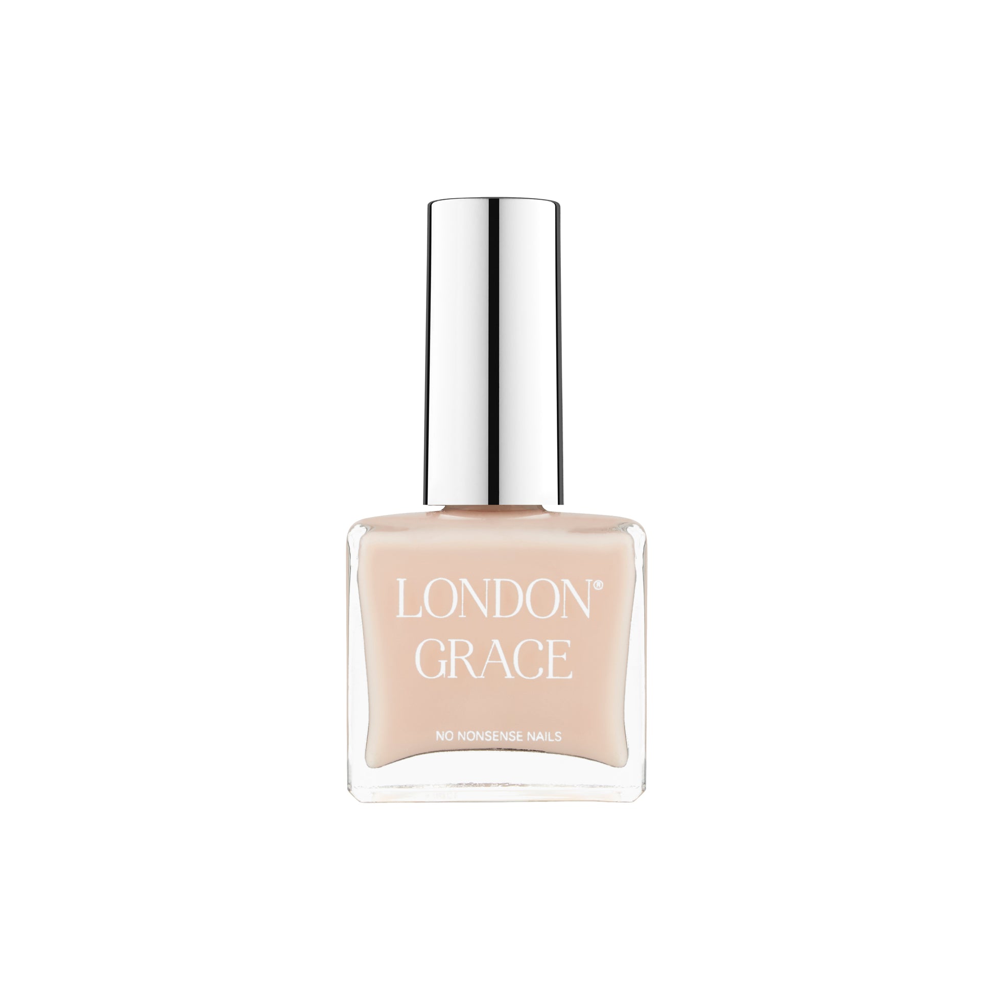 Milky pink nail polish bottle — London Grace Eve.