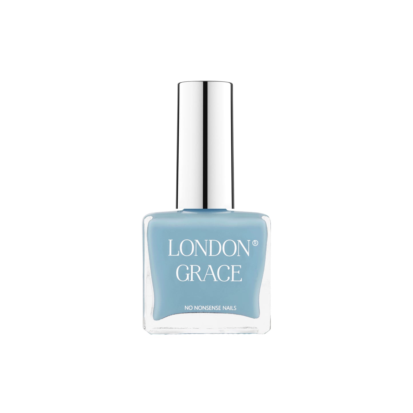 Light sky blue nail polish bottle — London Grace Florence.